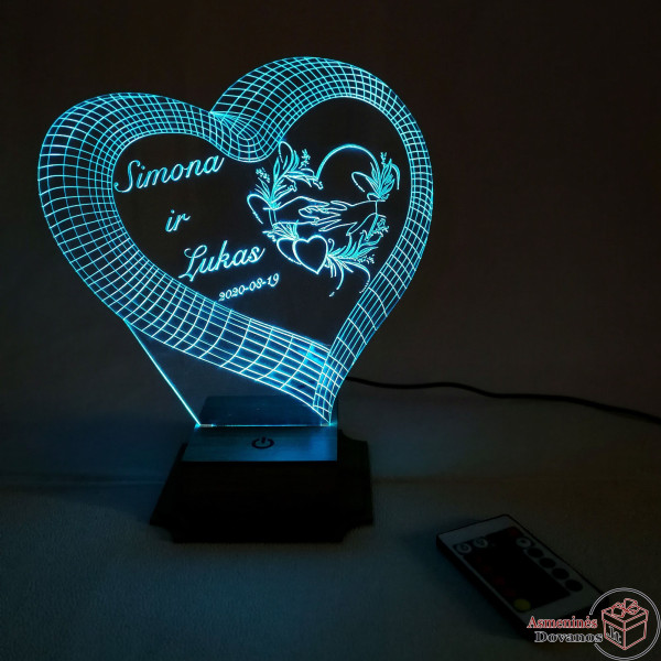 LED Lempa  vestuvių proga