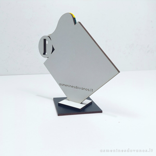 Apdovanojimas, statulėlė šaškių varžybų nugalėtojams. Su graviruotu tekstu.