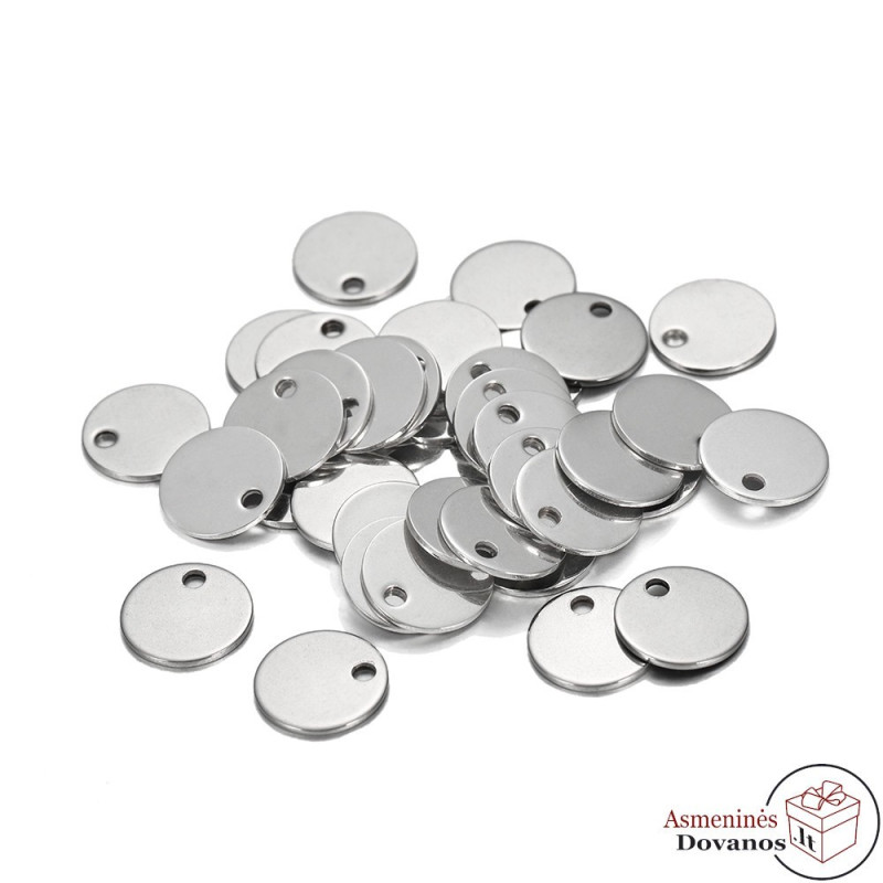 Graviruotas metalinis žetonas su akute (15 mm) Graviruotas metalinis žetonas su akute (15 mm)