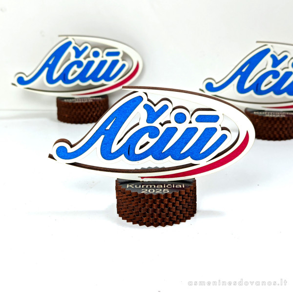 Apdovanojimas, ačiū. Puikus apdovanojimas - padėka už gerus darbus bendruomenės nariams, organizatoriams.