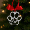 Vardinis Kalėdinis žaisliukas su lazeriu išpjautu  vardu šuniui