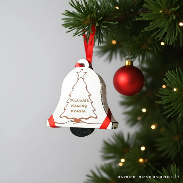 Dėžė įpakuoti Kalėdinei dovanai, varpelio formos, gali būti papuošalas