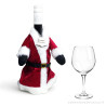 Rūbas vyno buteliui, papuoškite butelį su stilingu Kalėdų senio rūbu.