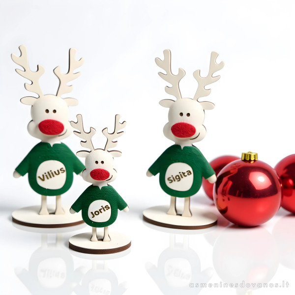 Elniukas vardinis, papuošti Kalėdų stalui. suvenyras svečiams, dekoras