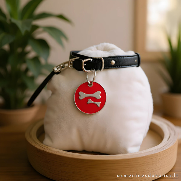 ID metalinis Pakabukas šunims, katėms, su graviruotu tekstu. Dviem kauliukais. Tvirtas metalas, graviruojamas lazeriu.