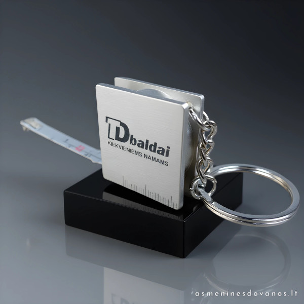 Raktų pakabukas ruletė, su graviruotu tekstu ar logotipu.