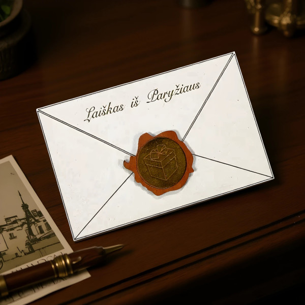 Voko imitacija, galima įdėti papildoma laiškelį ar kitą niekutį.