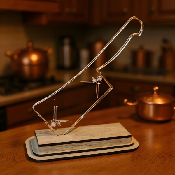 Graviruotas apdovanojimas virtuvės šefui, virėjui. Iš plexiglass