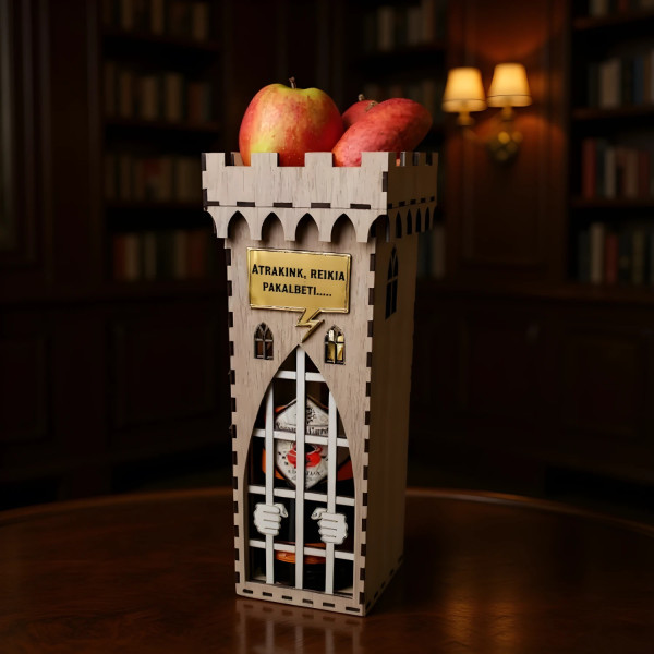 Dėžutė buteliui kalėjimas jau klasika tapusi dėžutė. Puikios išvaizdos