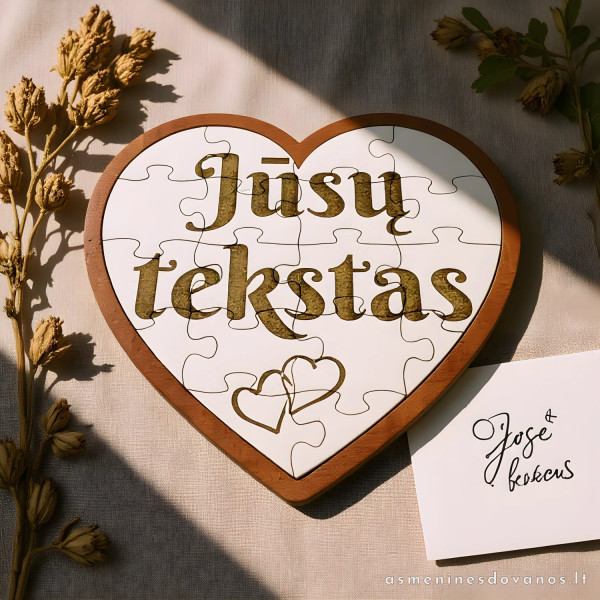 Dėlionė, Valentino dienos proga, graviruojamas tekstas 18 detalių.