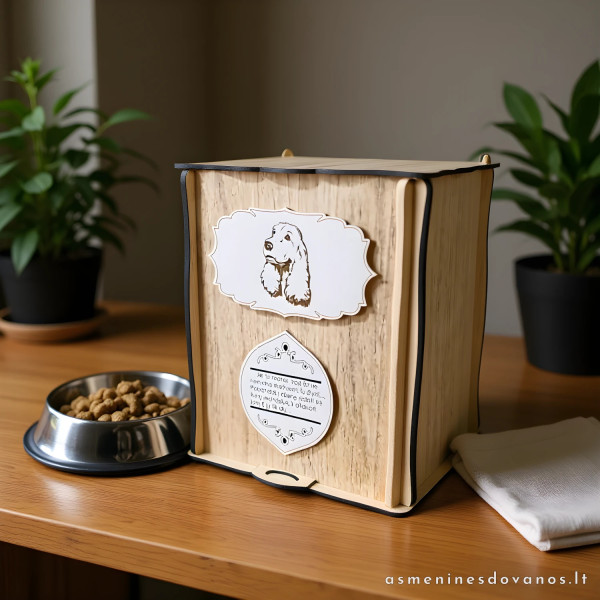 Dėžė sausam augintinio maistui, su bėrimo vožtuvu. Talpa 6 litrai