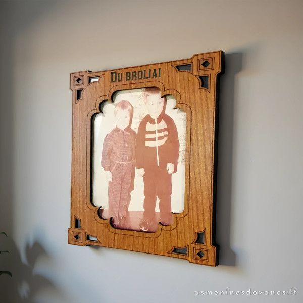 Rėmelis nuotraukai, graviruojams tekstas ant rėmelio