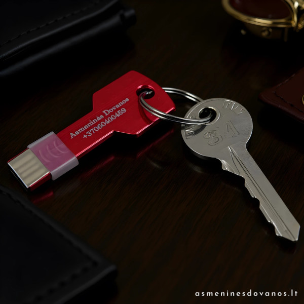 Flash, USB raktas, atmintinė, Raktų pakabukas graviruotas