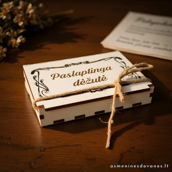 Medinė dėžutė dėti pinigams, ar kitoms smulkioms dovanoms