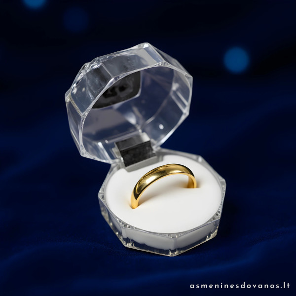 Dėžutė žiedui su užrašu, graviruota, suzadetuves