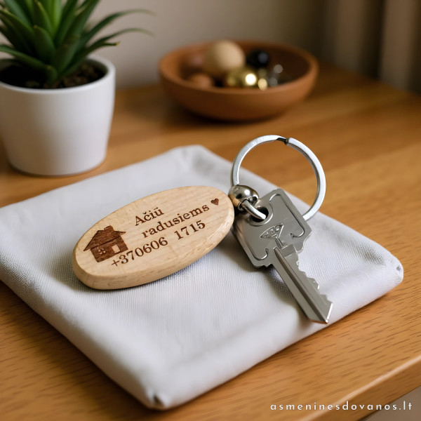 Pakabukas lapelis prie raktų su jūsų kontaktais