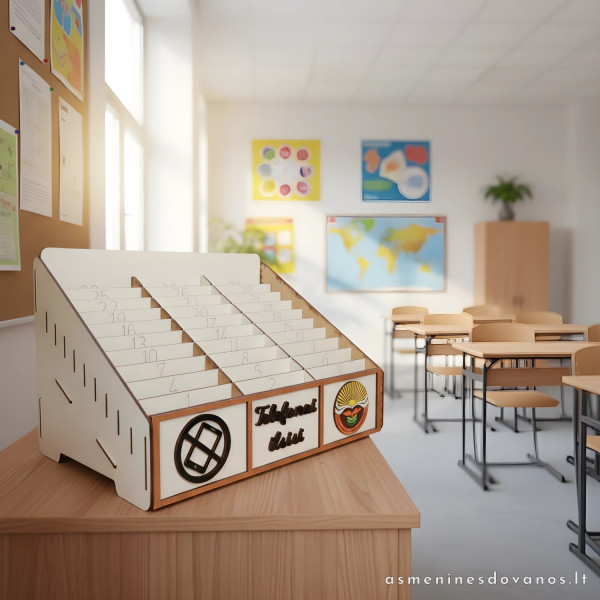 Dėžutė skirta sudėti išmaniesiems telefonams, 30 skyrelių.