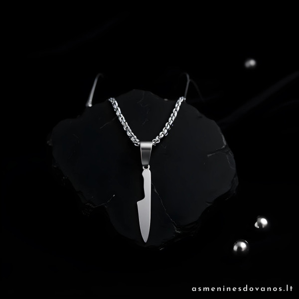 Nerūdijančio plieno pakabukas su grandinėle virtuvės šefas.