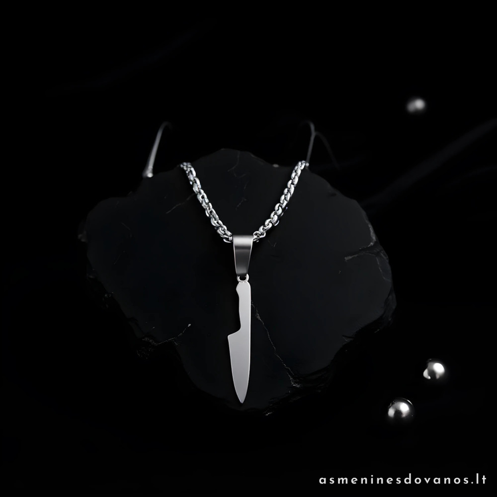 Nerūdijančio plieno pakabukas su grandinėle virtuvės šefas.