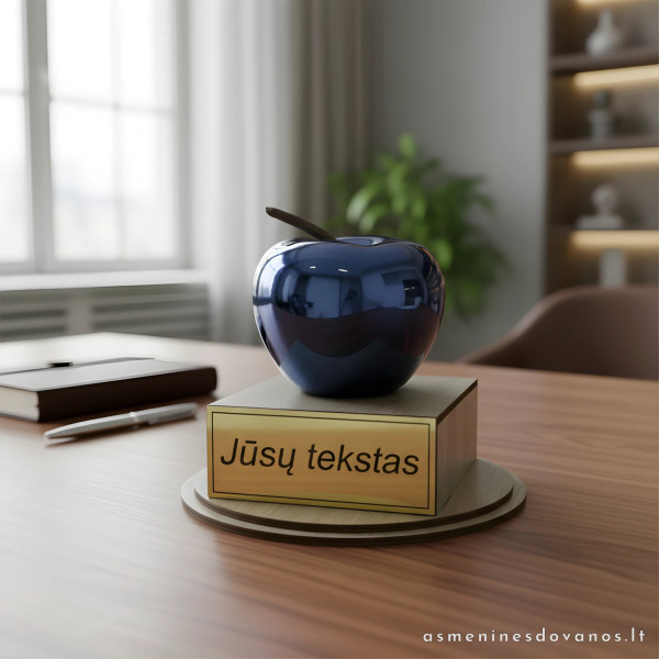 Graviruotas apdovanojimas - padėka, tėveliams ar mokytojui. Obuoliukas