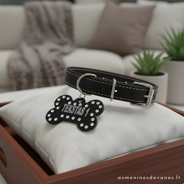 ID Pakabukas šunims, katėms, su graviruotu tekestu, telefono numeriu