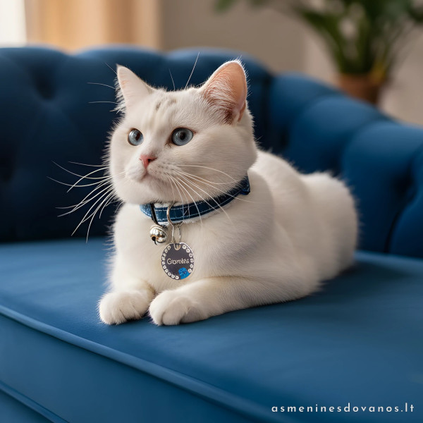 ID metalinis Pakabukas šunims, katėms, su graviruotu tekstu. Pėdutė.