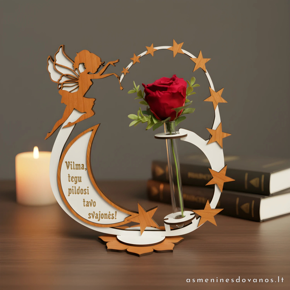 Dekoratyvinis vazonas gėlytei oamerkti, labai išvaizdi dovanėlė