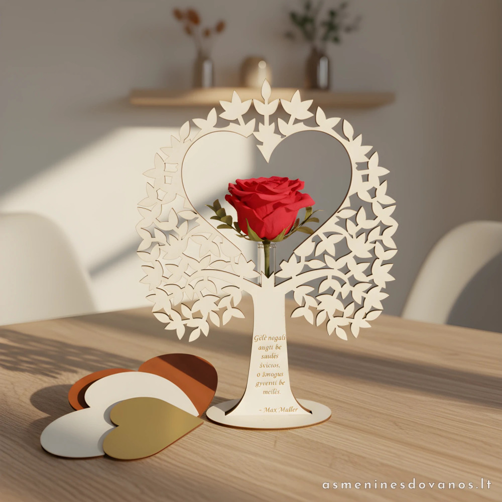 Dekoratyvinis vazonas gėlytei oamerkti, labai išvaizdi dovanėlė