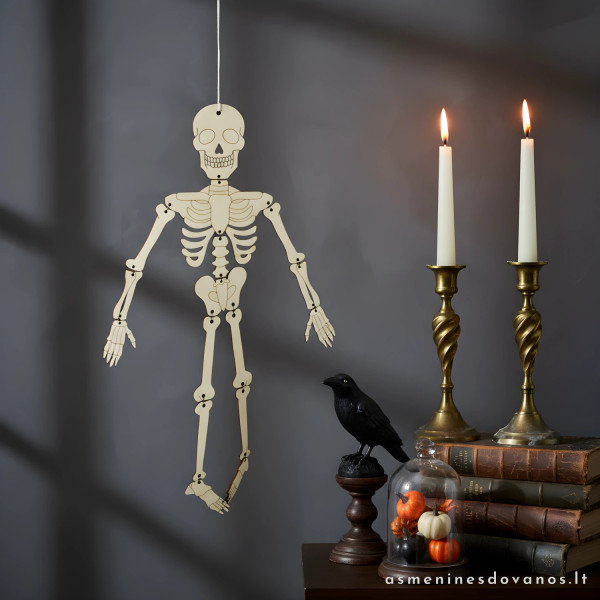 Medinis žmogaus skeletas, graviruotas