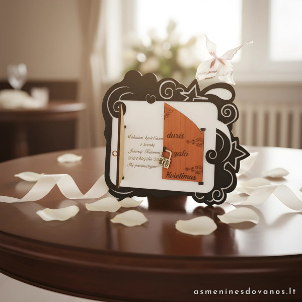 Graviruotas kvietimas vestuvėms, arba kaip atvirukas, Valentino dienai