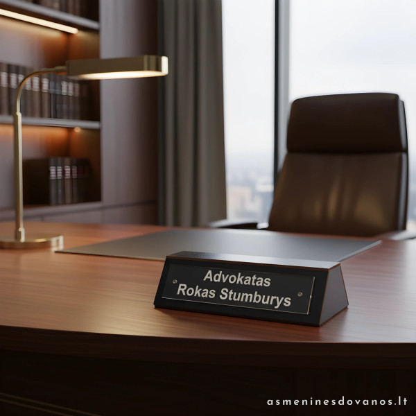 Informacinė lentelė ant stalo, dvipusė graviruotas plexiglass