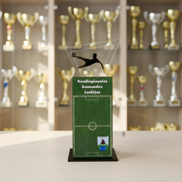 Apdovanojimas futbolininkams, su jūsų tekstu, dekoruotas akrilu