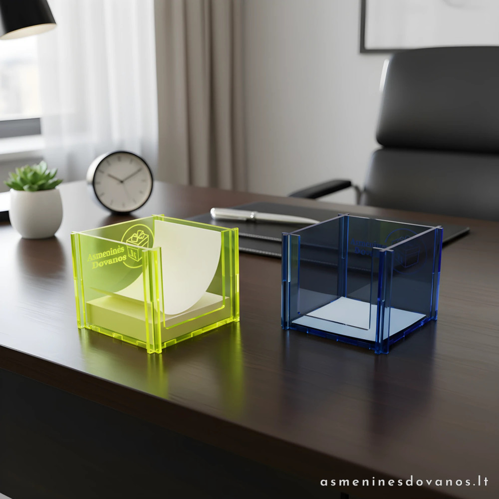 Dėžutė lapukams iš fluorescencinio akrilinio stiklo