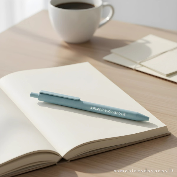 Ekologiškas rašiklis su spauda | Kviečių šiaudų rašiklis