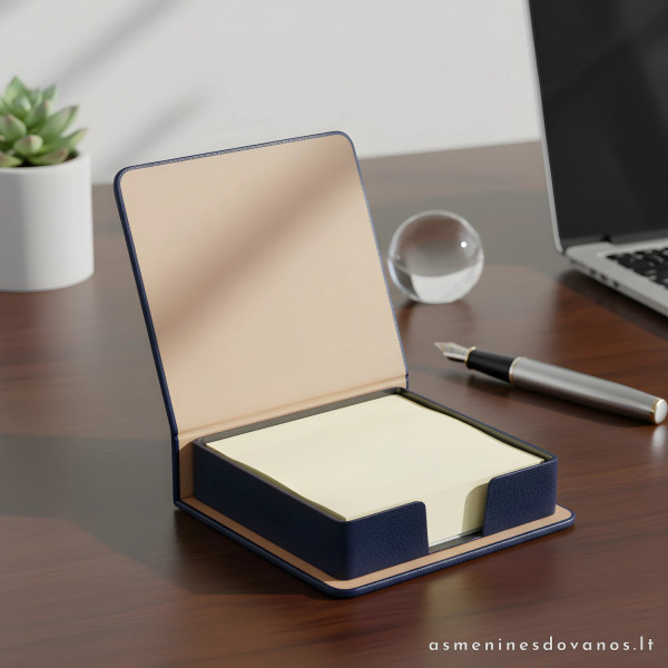 Personalizuojamas lipnių lapelių laikiklis su spauda | Biuro dovanos