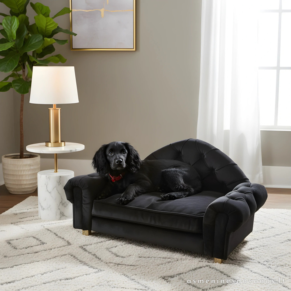 Šuns sofa „Chester“ – prabangus gultas vidutiniam šuniui