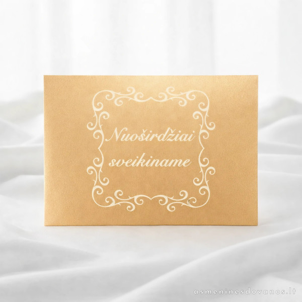 Personalizuotas vokas pinigams su graviravimu