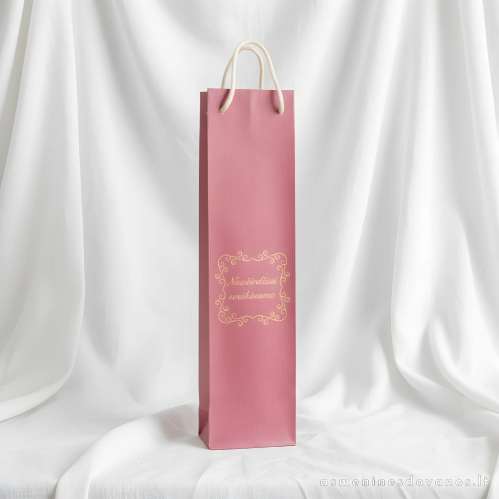 Personalizuotas maišelis buteliui su graviravimu