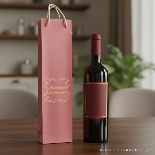 Personalizuotas maišelis buteliui su graviravimu