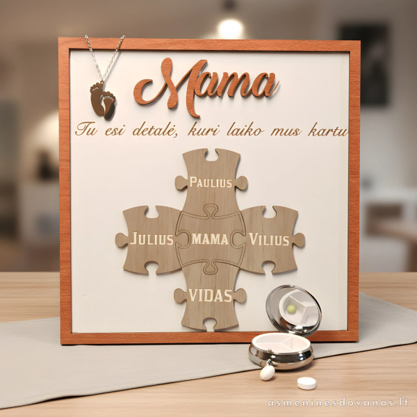 Dovanų rinkinys Mamai su personalizacija | Unikali šeimos dovana
