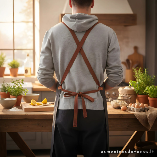 Personalizuojama neperšlampama prijuostė su vardu | Dovana grilio mėgėjui