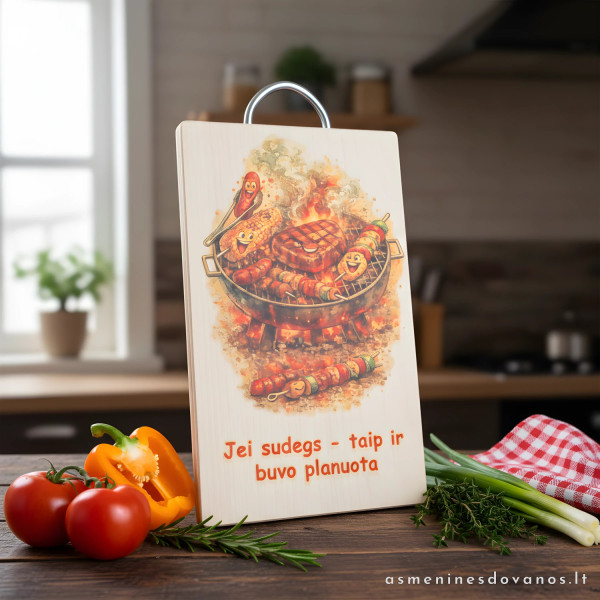 BBQ dovanų rinkinys su alaus nešykle | Personalizuota dovana