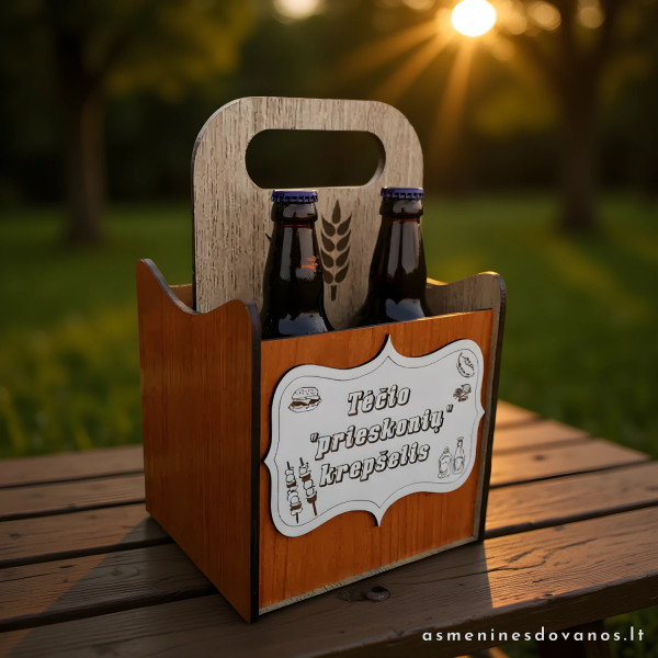 BBQ dovanų rinkinys su alaus nešykle | Personalizuota dovana