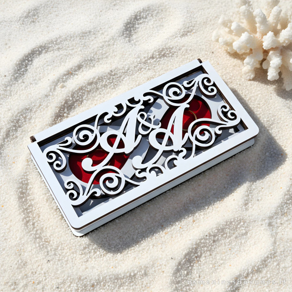 Vestuvių rinkinys su vokelių nameliu | Personalizuota dovana jaunavedžiams