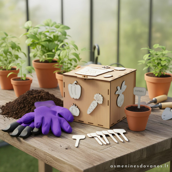 Sodininkystės rinkinys su sėklų dėžute | Dovana sodininkui