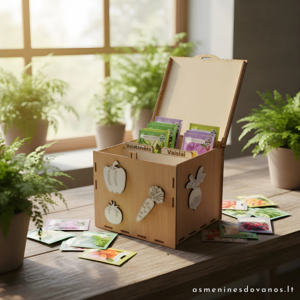 Sodininkystės rinkinys su sėklų dėžute | Dovana sodininkui
