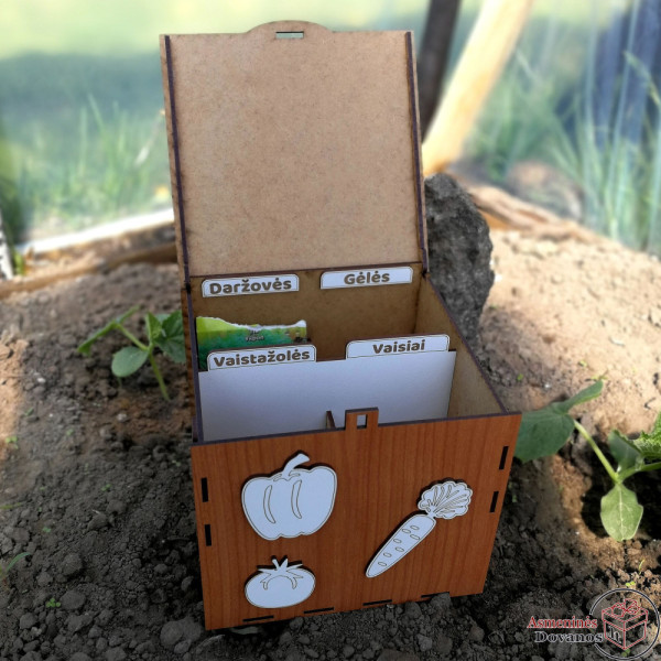 Sodininkystės rinkinys su sėklų dėžute | Dovana sodininkui