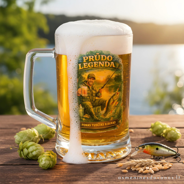 Personalizuotas bokalas „Prūdo legenda“ | Dovana žvejui