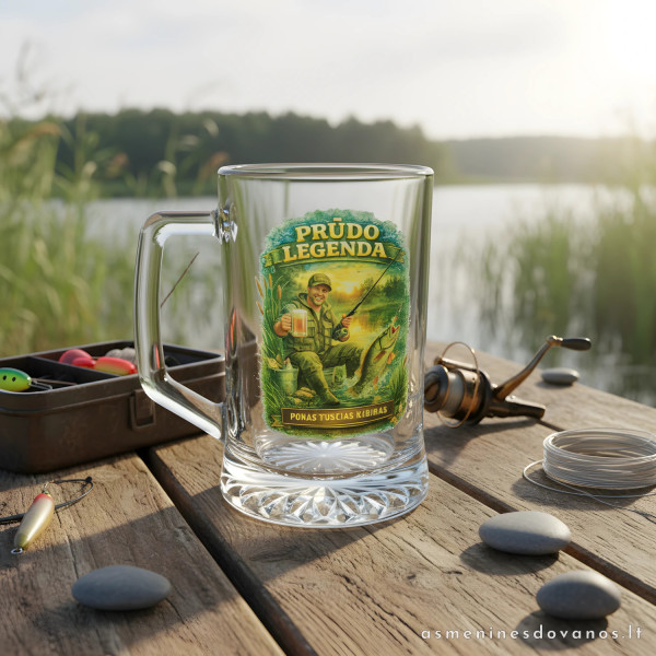 Personalizuotas bokalas „Prūdo legenda“ | Dovana žvejui