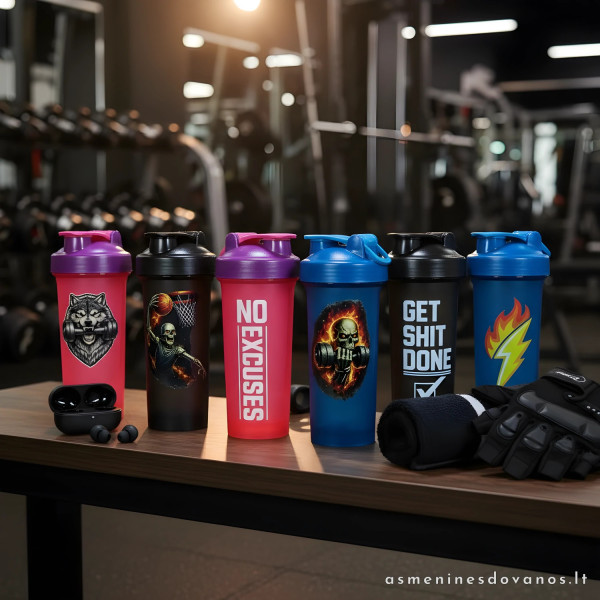 Personalizuota sportinė gertuvė plaktuvė 600 ml su vardu